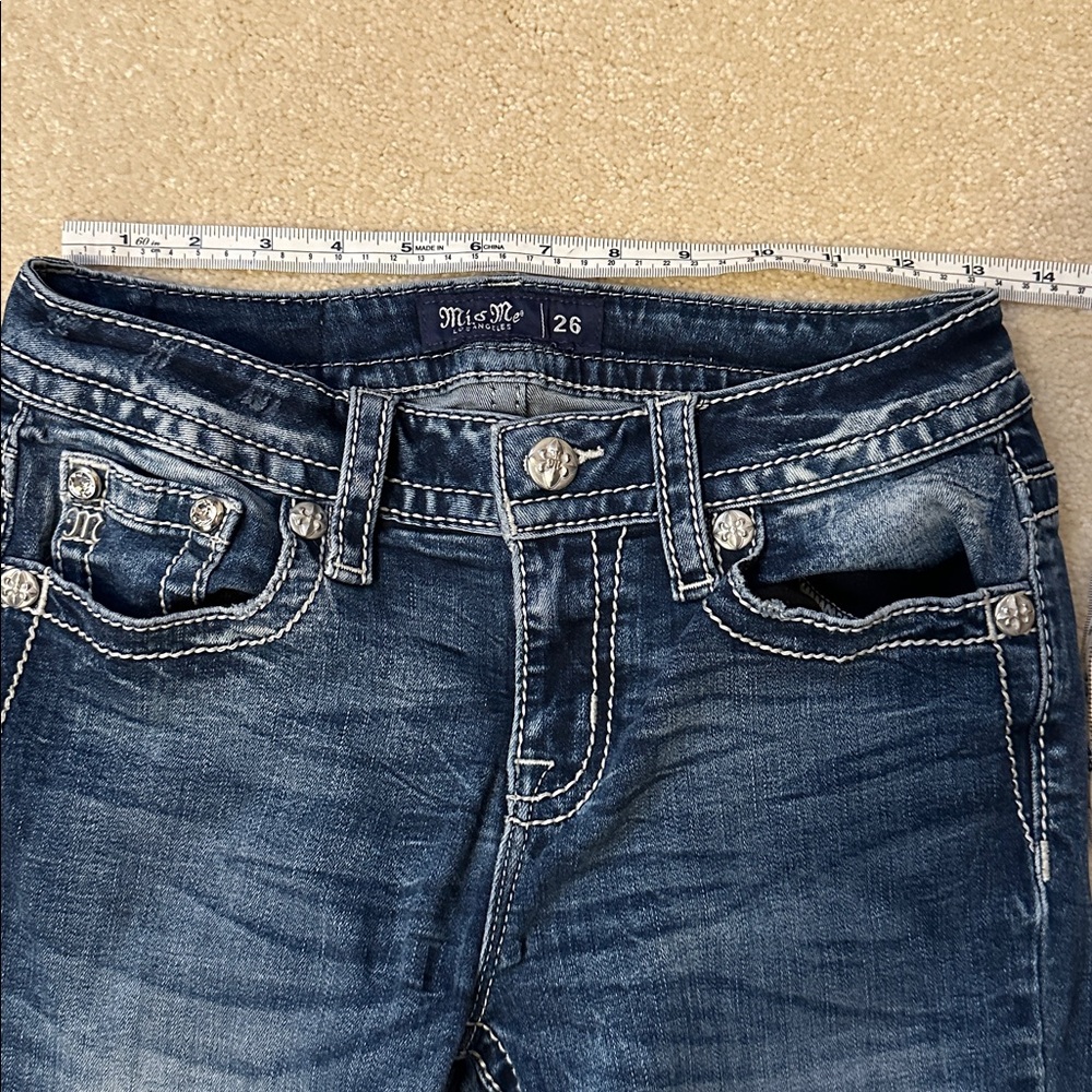Miss Me Mid rise Boot cut jeans 26 X 32 - Picture 5 of 16